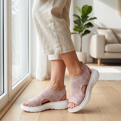 OrthaCloud™ – Atmungsaktive Strick-Plateausandalen für Damen