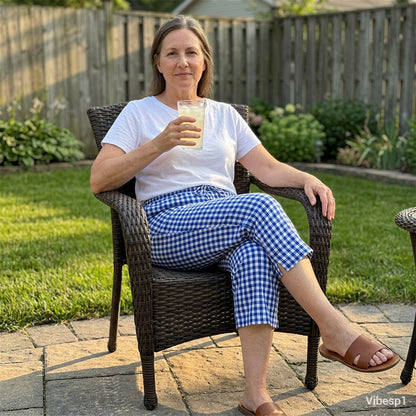 Elena™ – Caprihose aus Baumwoll-Leinen mit Kordelzug
