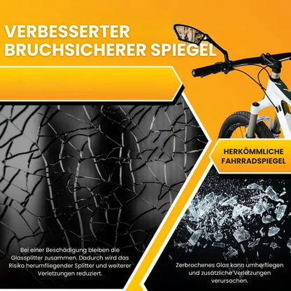 BikeMirror™ – Weitwinkel-Rückspiegel mit vibrationsarmer Halterung