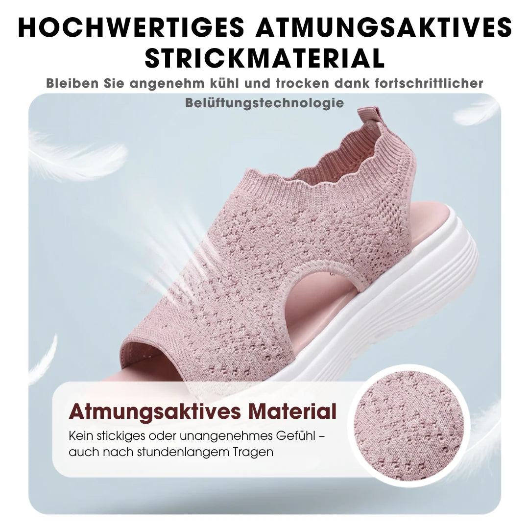 OrthaCloud™ – Atmungsaktive Strick-Plateausandalen für Damen