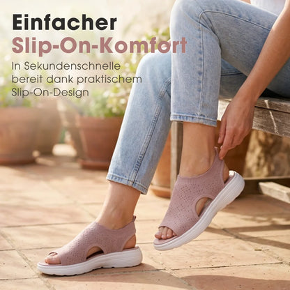 OrthaCloud™ – Atmungsaktive Strick-Plateausandalen für Damen