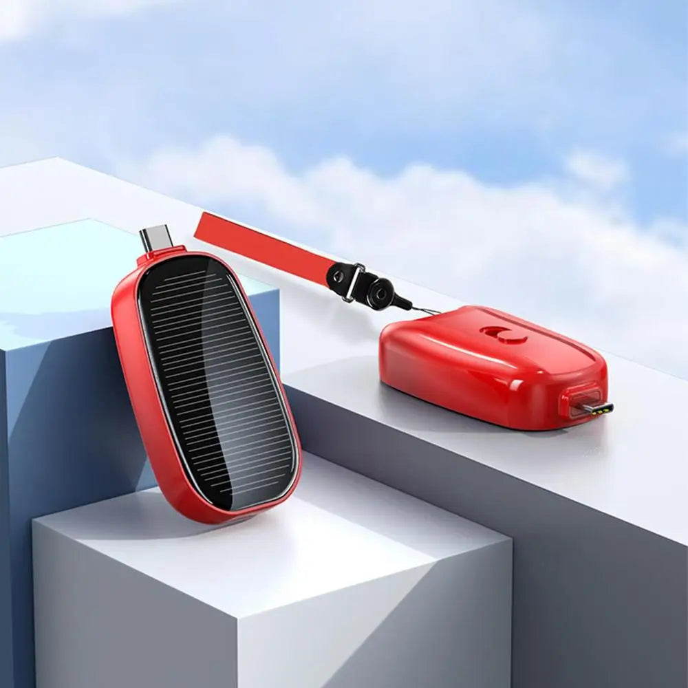 SolarKey® – 1200mAh Solar-Powerbank als Schlüsselanhänger