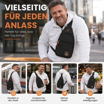 UrbanPack™ – Wasserdichte Umhängetasche mit mehreren Fächern